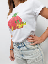 Laden Sie das Bild in den Galerie-Viewer, t shirt vintage tiga motif palmier femme