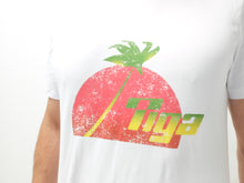Laden Sie das Bild in den Galerie-Viewer, détail t shirt vintage tiga motif palmier